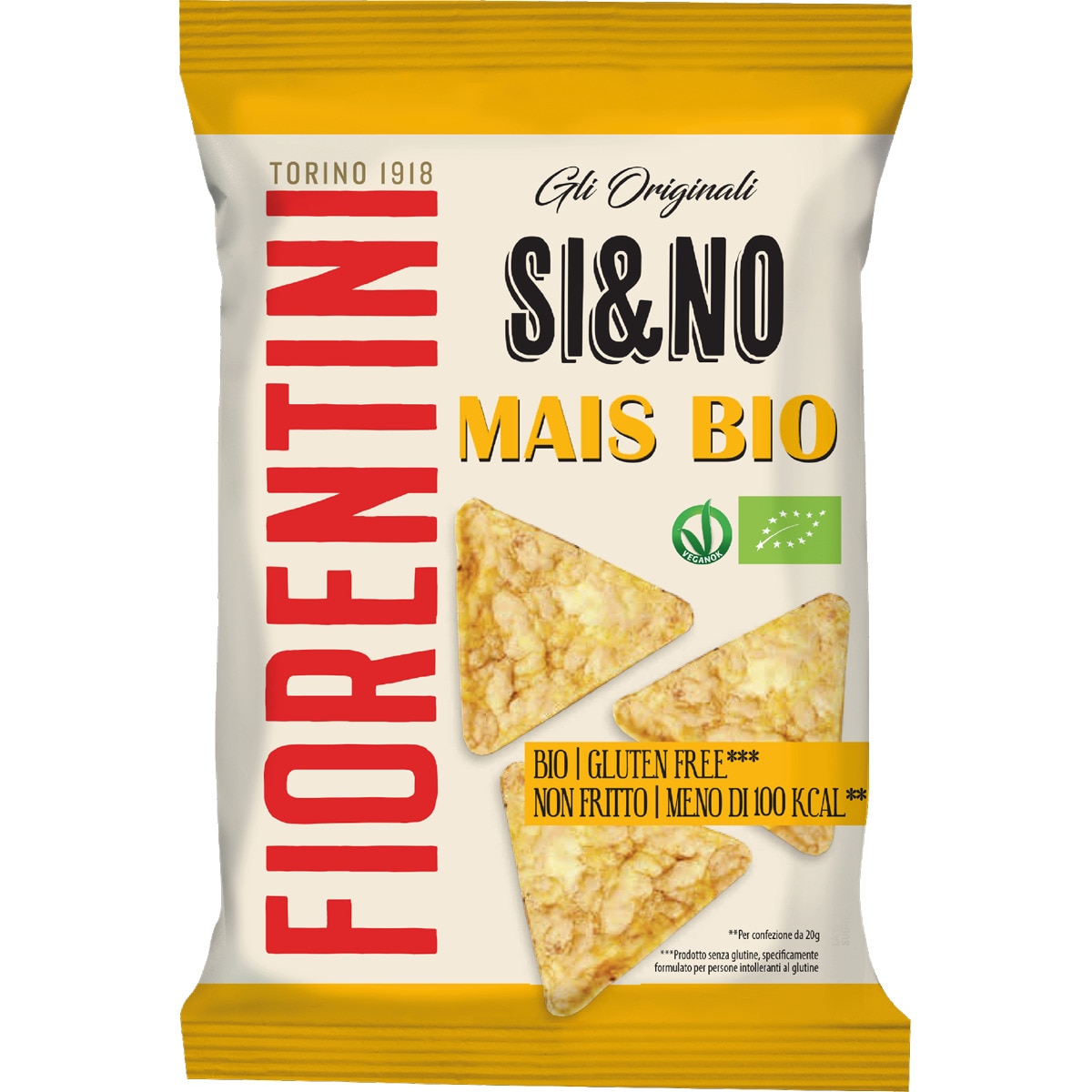 Snack de Milho sem Glúten Biológico embalagem 20 g