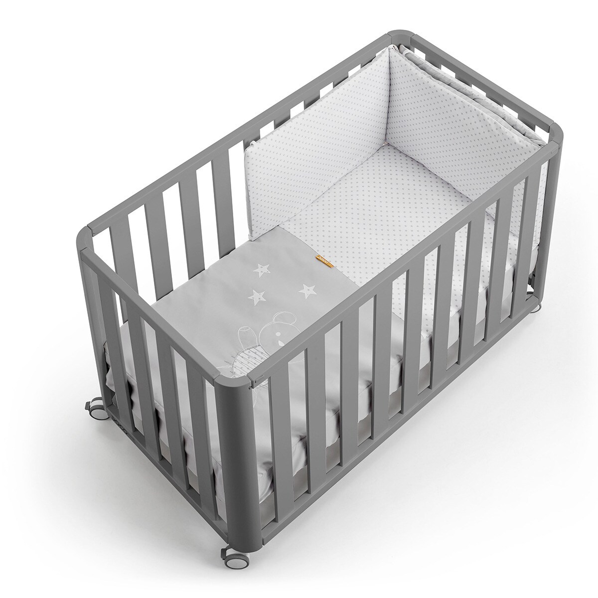Cuna de colecho (60 x 120 cm.) Cotinfant Doco Sleeping gris con textil