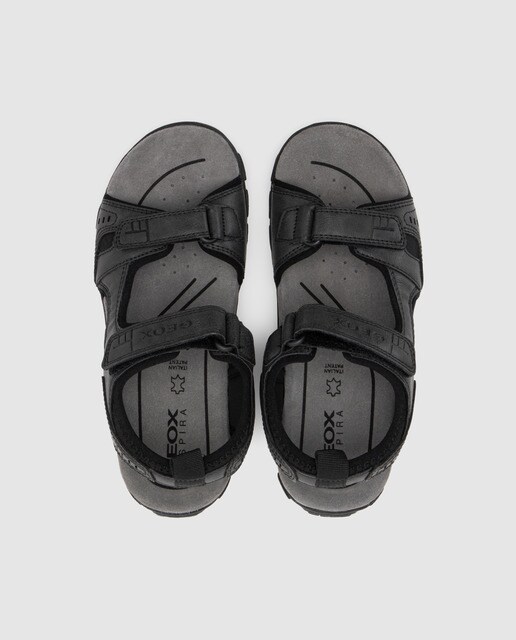 Sandalias de hombre Geox en negro con doble cierre adherente · Geox · El  Corte Inglés