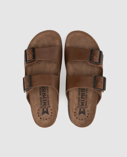 Sandalias de hombre Mephisto en marrón oscuro con doble hebilla · Mephisto  · El Corte Inglés