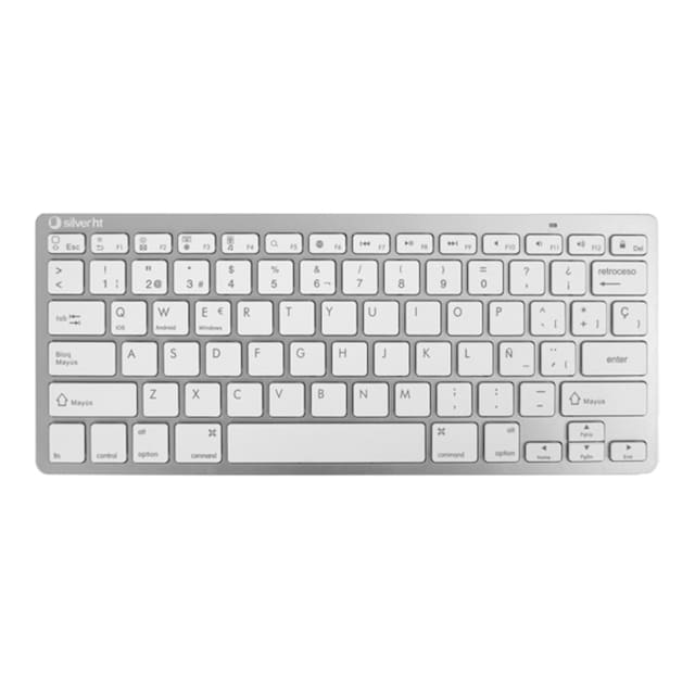 Imagen 0 de Teclado inalámbrico Silver HT Colors Edition Blanco Bluetooth