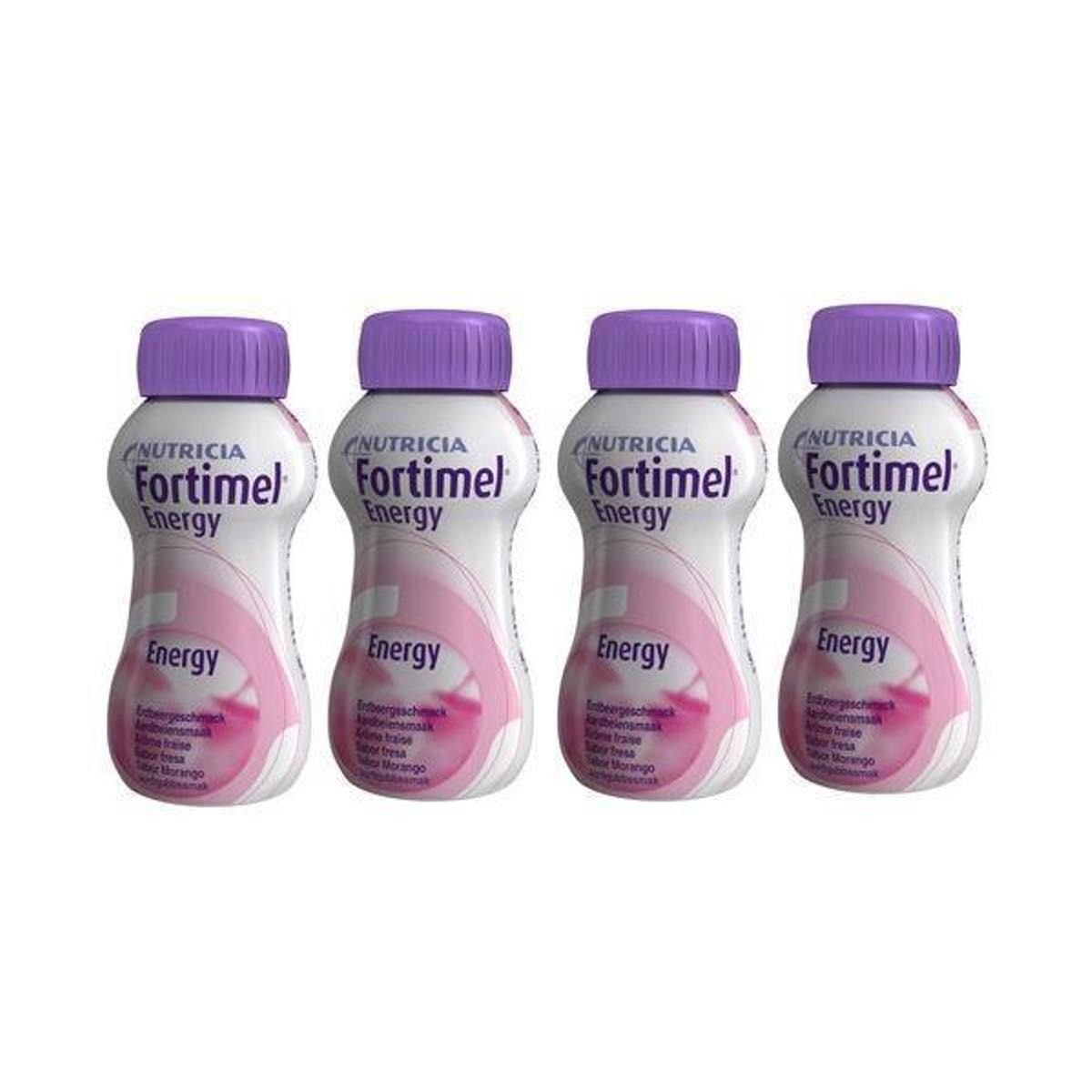 Imagem 0 de Suplemento Alimentar Nutricional Fortimel Energy Morango - 4x200 ml