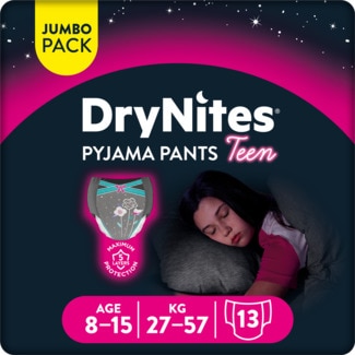 Cuecas Grandes Menina Drynites 8-13 anos embalagem 13 unidades - Huggies