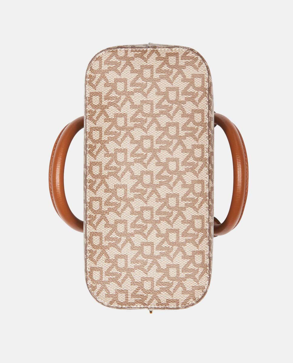 Bolso de mano DKNY en beige con estampado de logos · DKNY · El Corte Inglés Bolso de mano DKNY en beige con estampado de logos · DKNY · El Corte Inglés