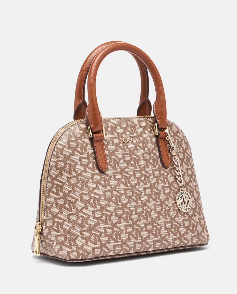 Bolso de mano DKNY en beige con estampado de logos · DKNY · El Corte Inglés Bolso de mano DKNY en beige con estampado de logos · DKNY · El Corte Inglés