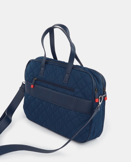Portadocumentos de mujer Caminatta de nylon acolchado azul marino con doble  compartimento · Caminatta · El Corte Inglés