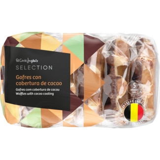 Gofres Belgas com Cobertura de Chocolate 5 Unidades embalagem 300 g - El Corte Inglés Selection