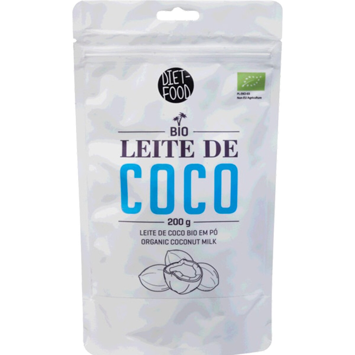 Leite de Coco em Pó Biológico embalagem 200 g