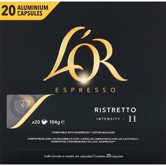 Café Ristretto Intensidade 11 para Nespresso embalagem 20 cápsulas - L'or Espresso