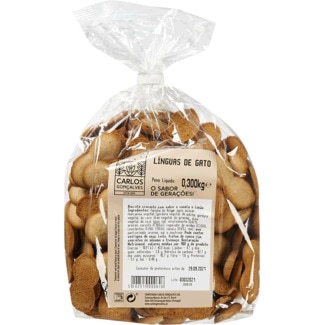 Bolos Línguas de Gato embalagem 300 g - Confeitaria Carlos Gonçalves