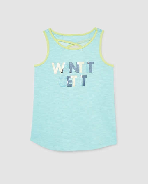 Camiseta de niña sin mangas love the gam