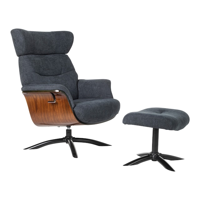 Imagem 0 de Poltrona de relax manual giratória com repouso para os pés Baxter