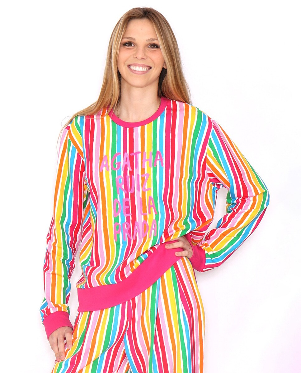 Sudadera de mujer estampado Arcoíris · Agatha Ruiz de la Prada · El Corte Inglés