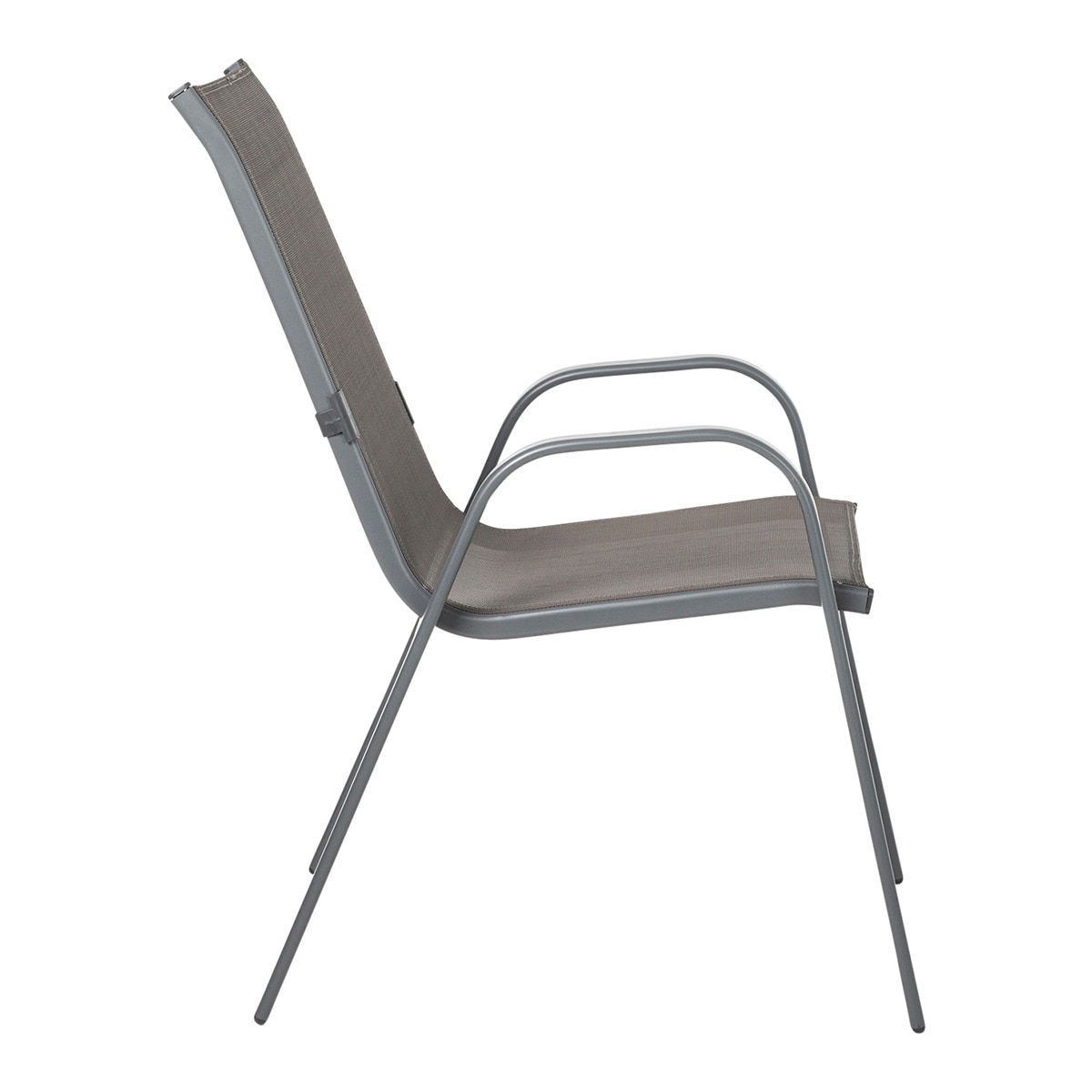 Sillón de comedor de jardín apilable Agadir Basics El Corte Inglés Gris-3