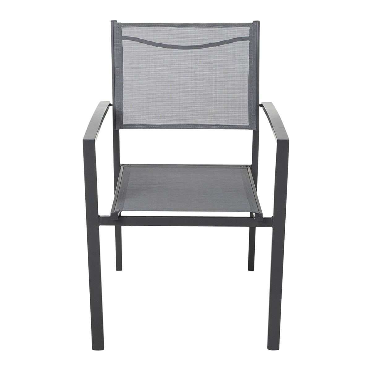 Sillón de comedor de jardín apilable Europa Basics El Corte Inglés Antracita-2