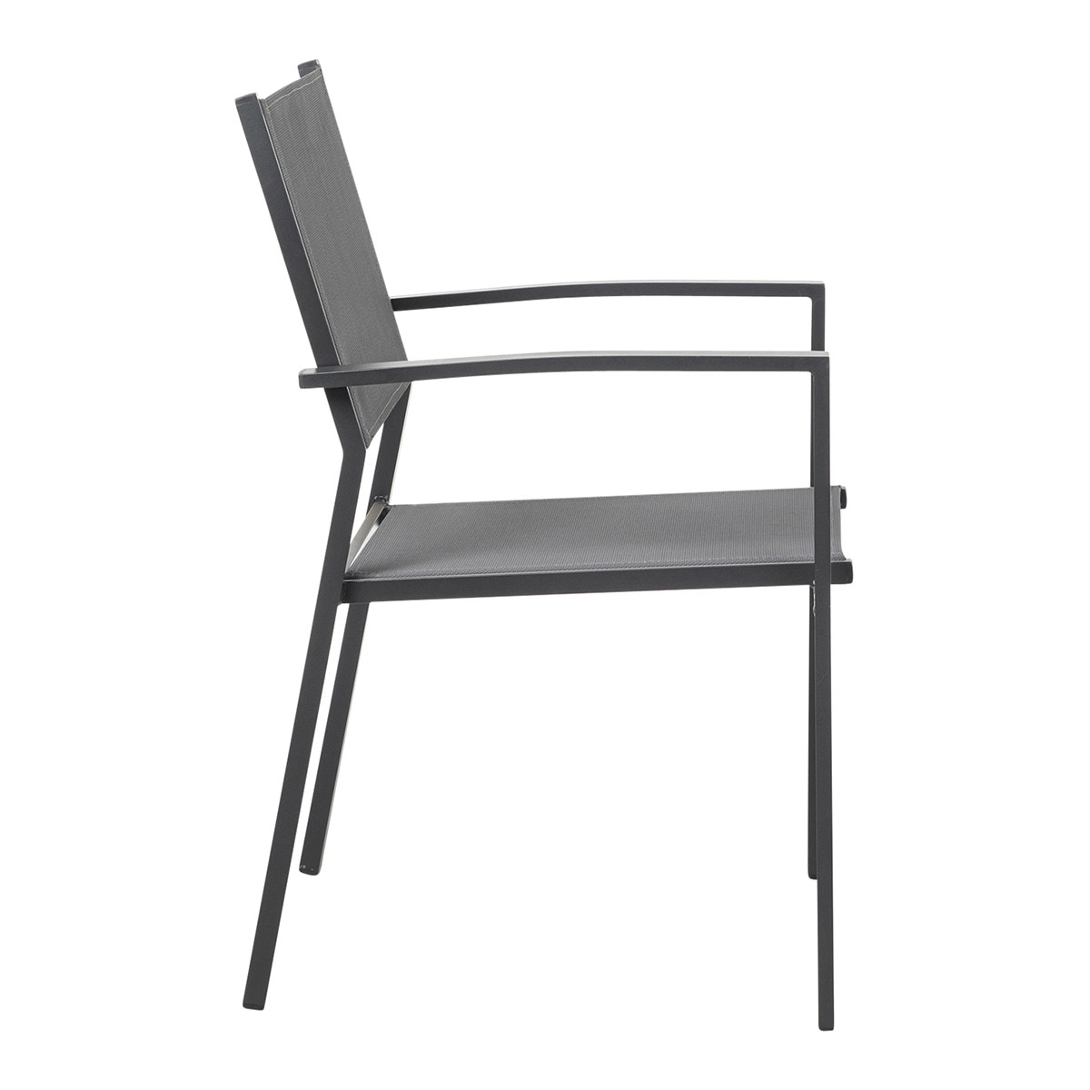 Sillón de comedor de jardín apilable Europa Basics El Corte Inglés Antracita-3