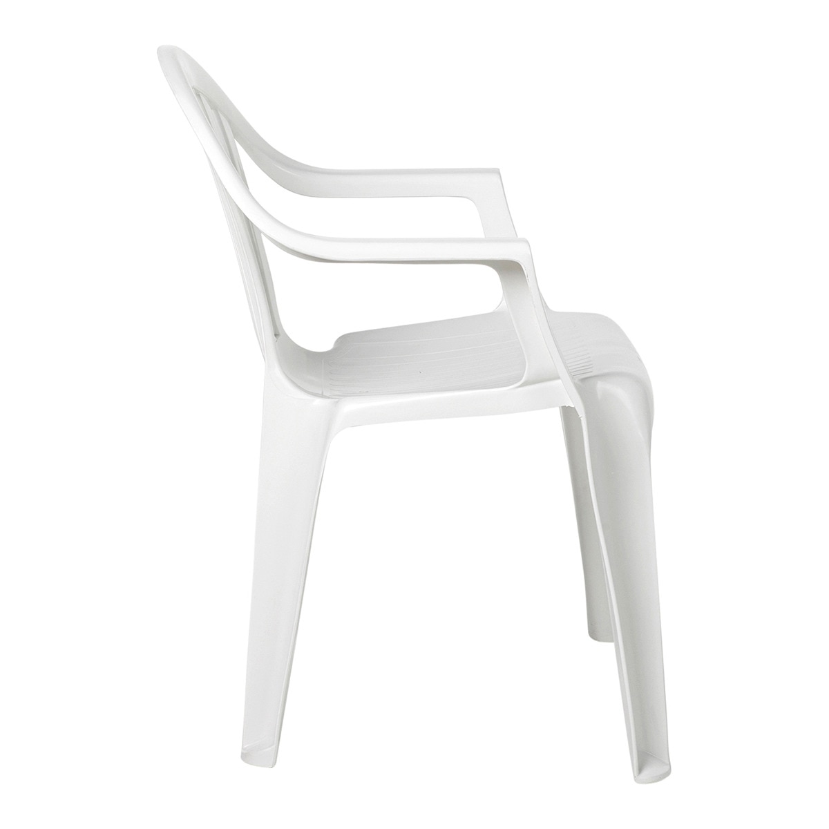 Sillón de comedor de jardín de resina Eume 3G Resins Blanco-3