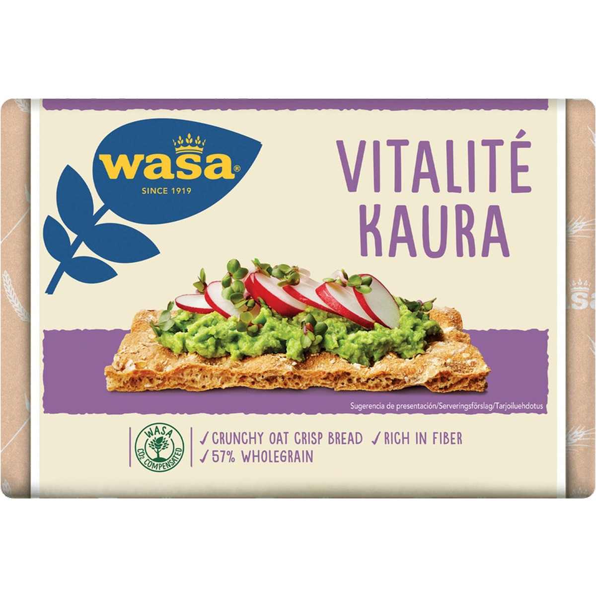 Tostas Crocantes de Aveia e Trigo Vitalité embalagem 280 g