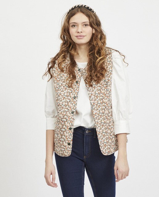 Chaleco de mujer estampado con botones · Vila · El Corte Inglés