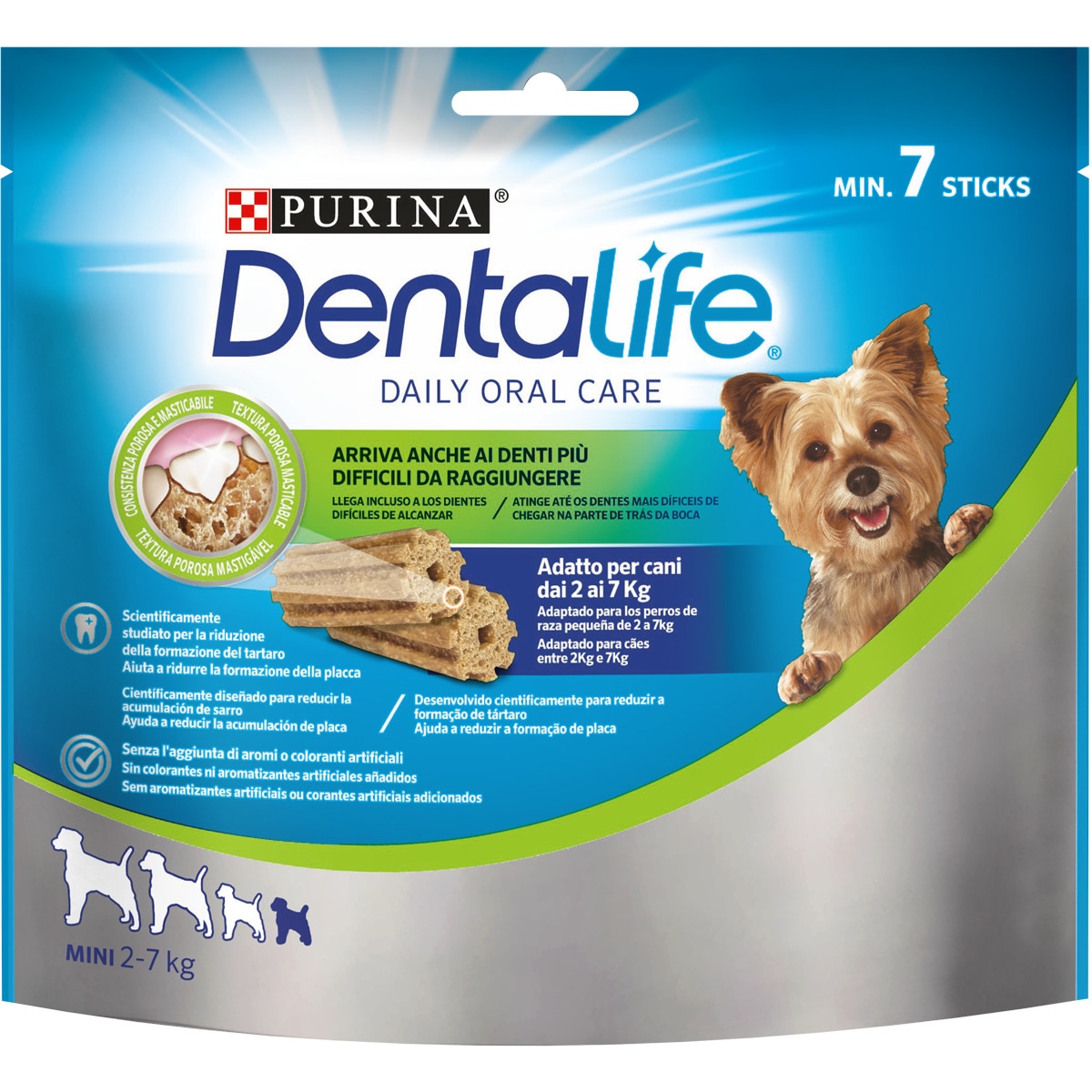 Snack para Cão Mini 2-7 Kg Pack 7 embalagem 69 g