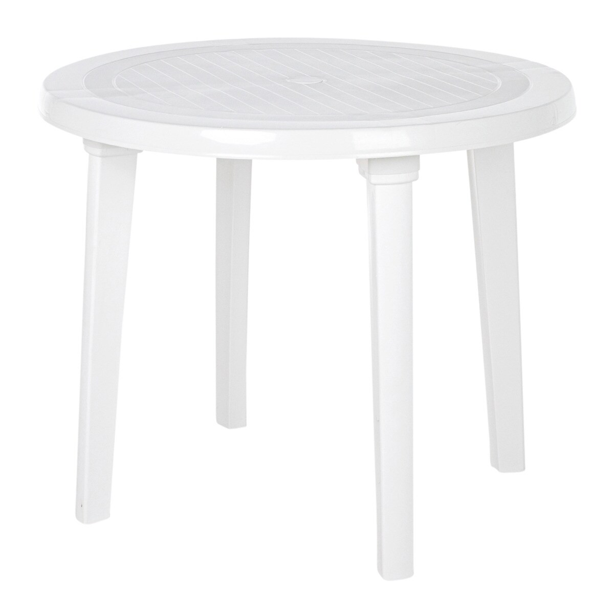 Mesa de comedor de jardín redonda Eume 3G Resins Blanco-1