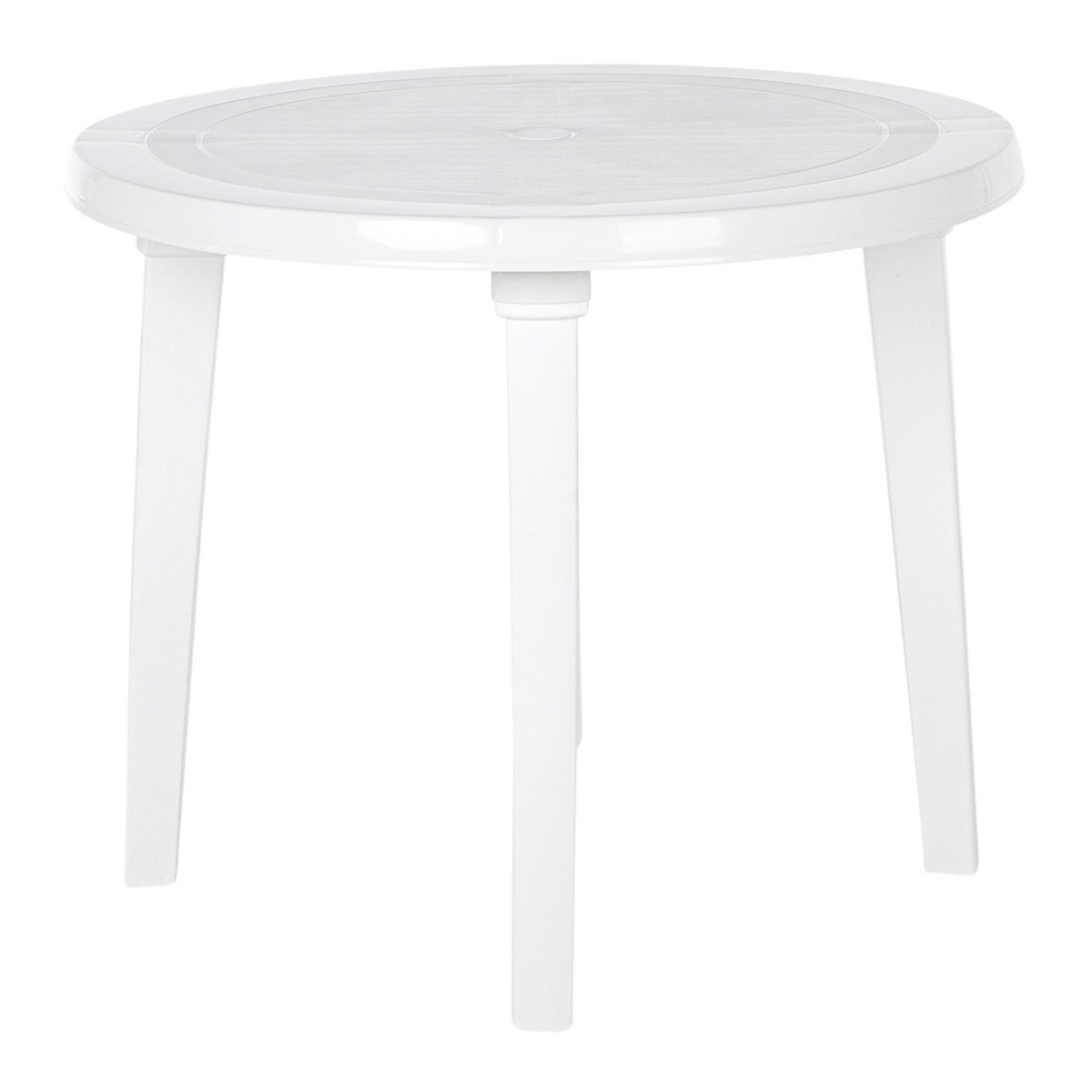 Mesa de comedor de jardín redonda Eume 3G Resins Blanco-2