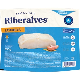 Lombos de Bacalhau embalagem 550 g - Riberalves