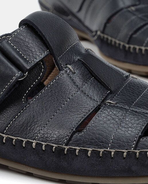 Sandalias de hombre Fluchos en piel de color azul · Fluchos · El Corte  Inglés