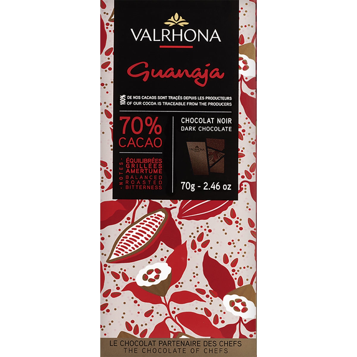chocolate negro Guanaja 70% cacao tableta 70 g
