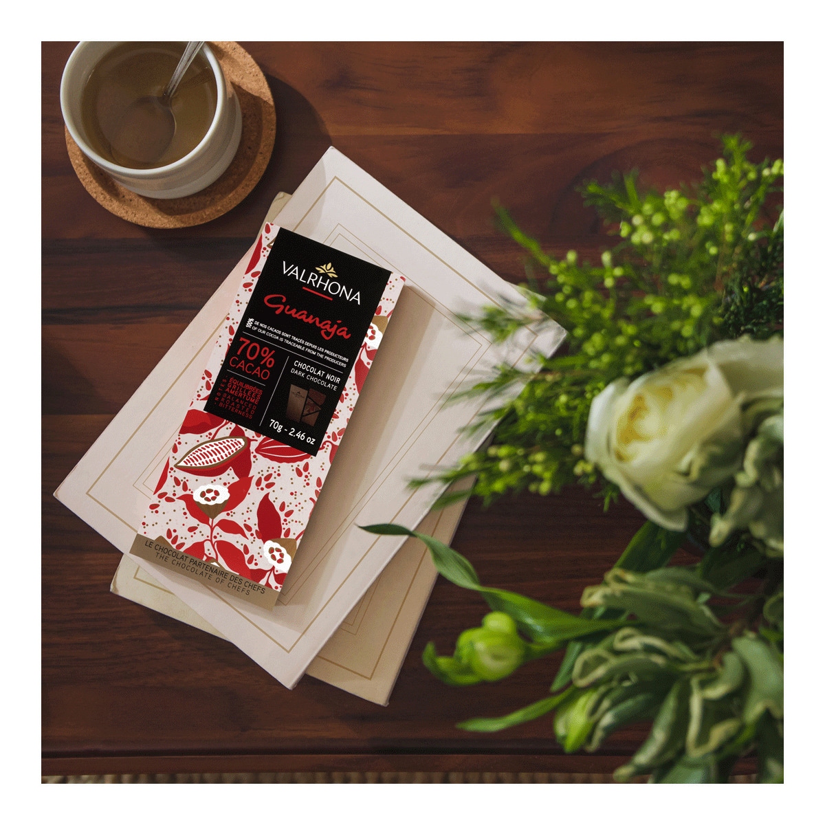 Tableta de chocolate negro 70% cacao Guanaja Valrhona 2