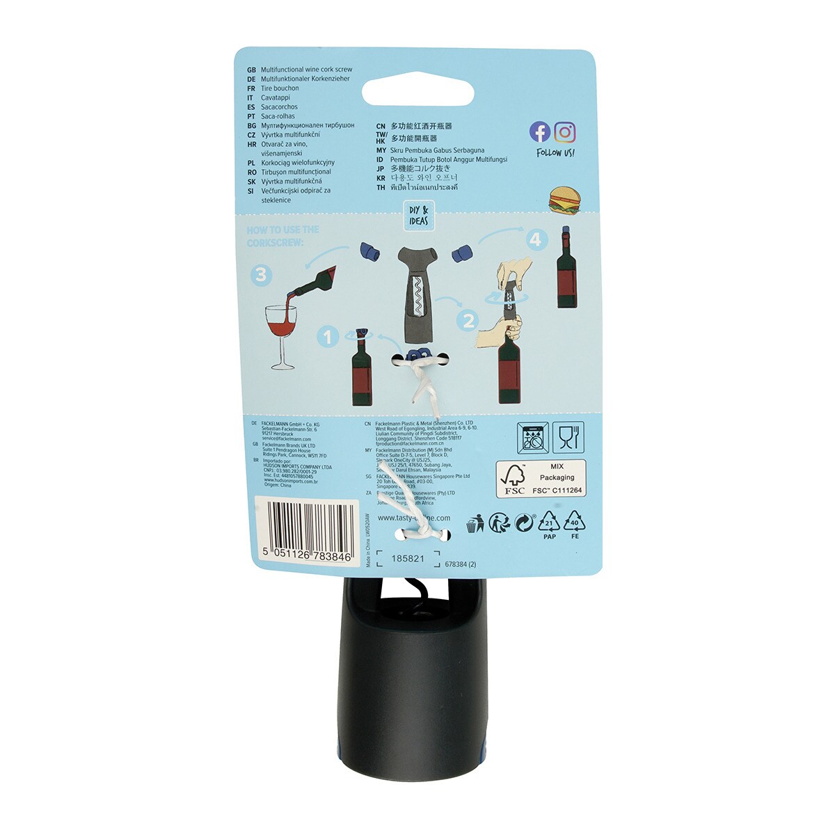 Saca-Rolhas Multifunções Cinzento-14