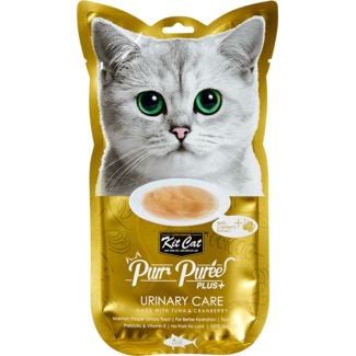 Snack para Gato Urinary Care de Atum e Arando embalagem 60 g - Kit Cat Purr Puree