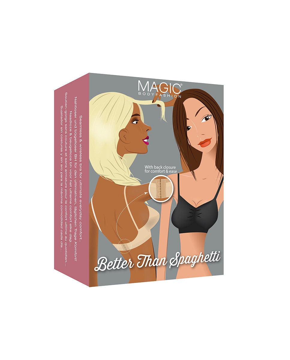 Soutien tipo top Seamless & Comfy com alças finas com EVA foam Marfim-4