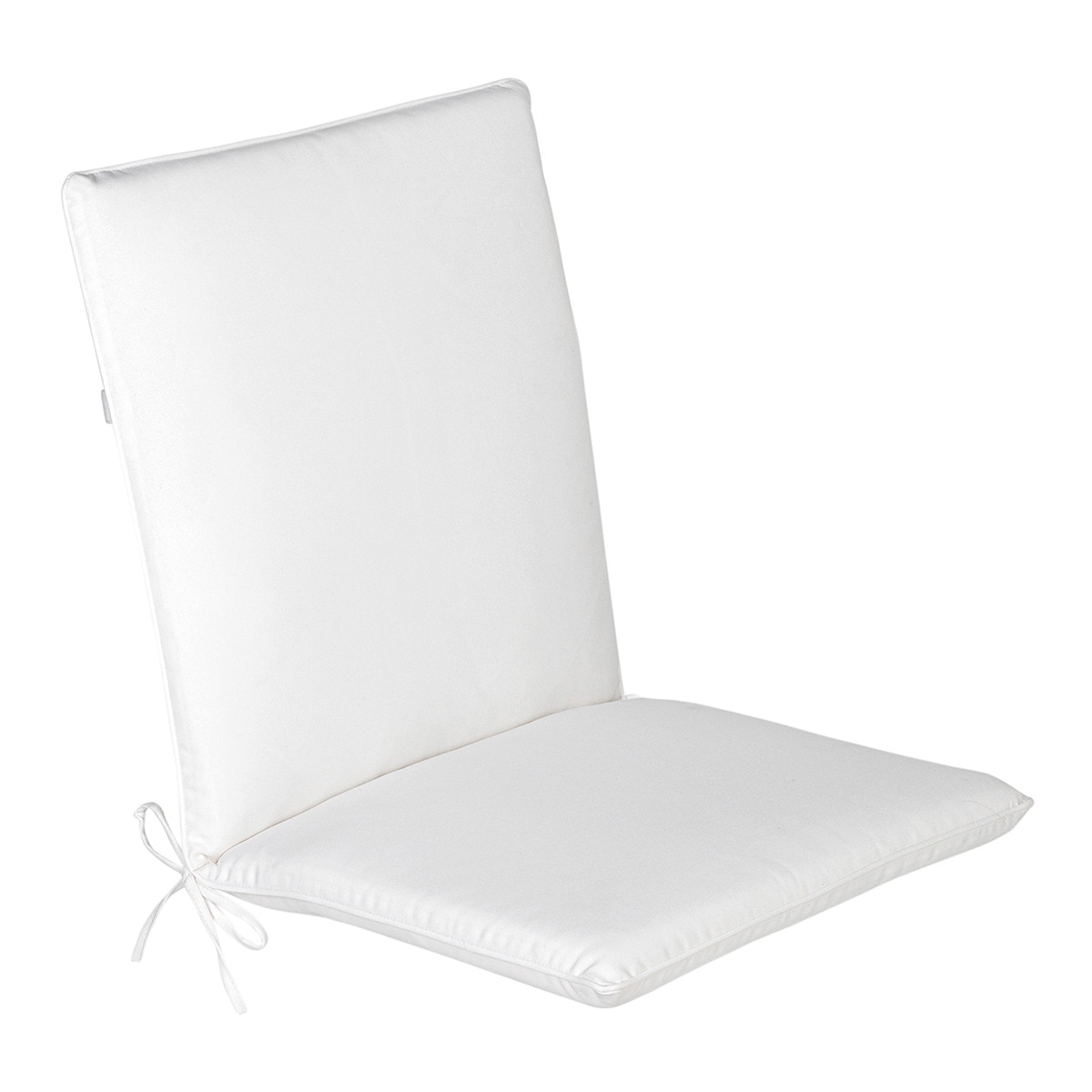 Almofada de assento com encosto baixo Basic Branco-marfim-1