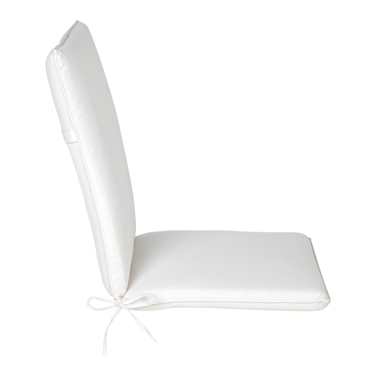 Almofada de assento com encosto baixo Basic Branco-marfim-2