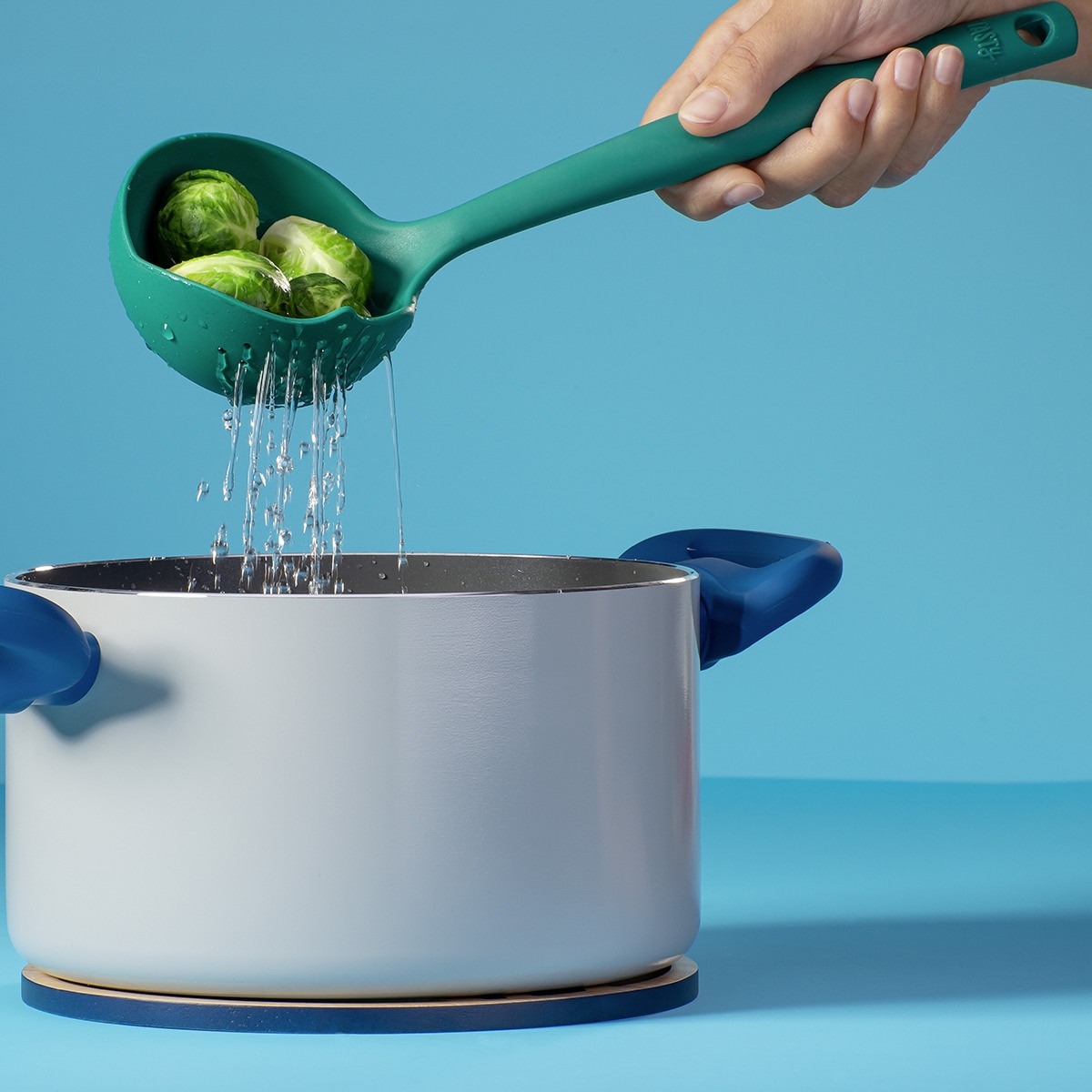 Concha de Silicone com Escorredor Verde-8
