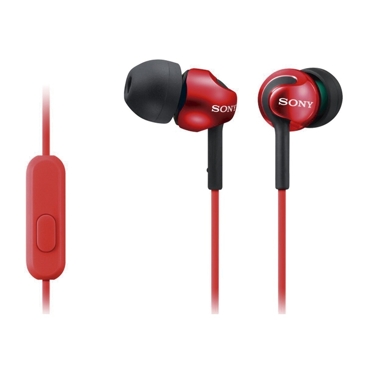 Auriculares de Botão Sony MDREX110APR - Vermelho Vermelho-1