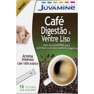Café Digestão e Ventre Liso com Alcachofra Aroma Intenso sem Açúcares embalagem 16 unidades - Juvamine