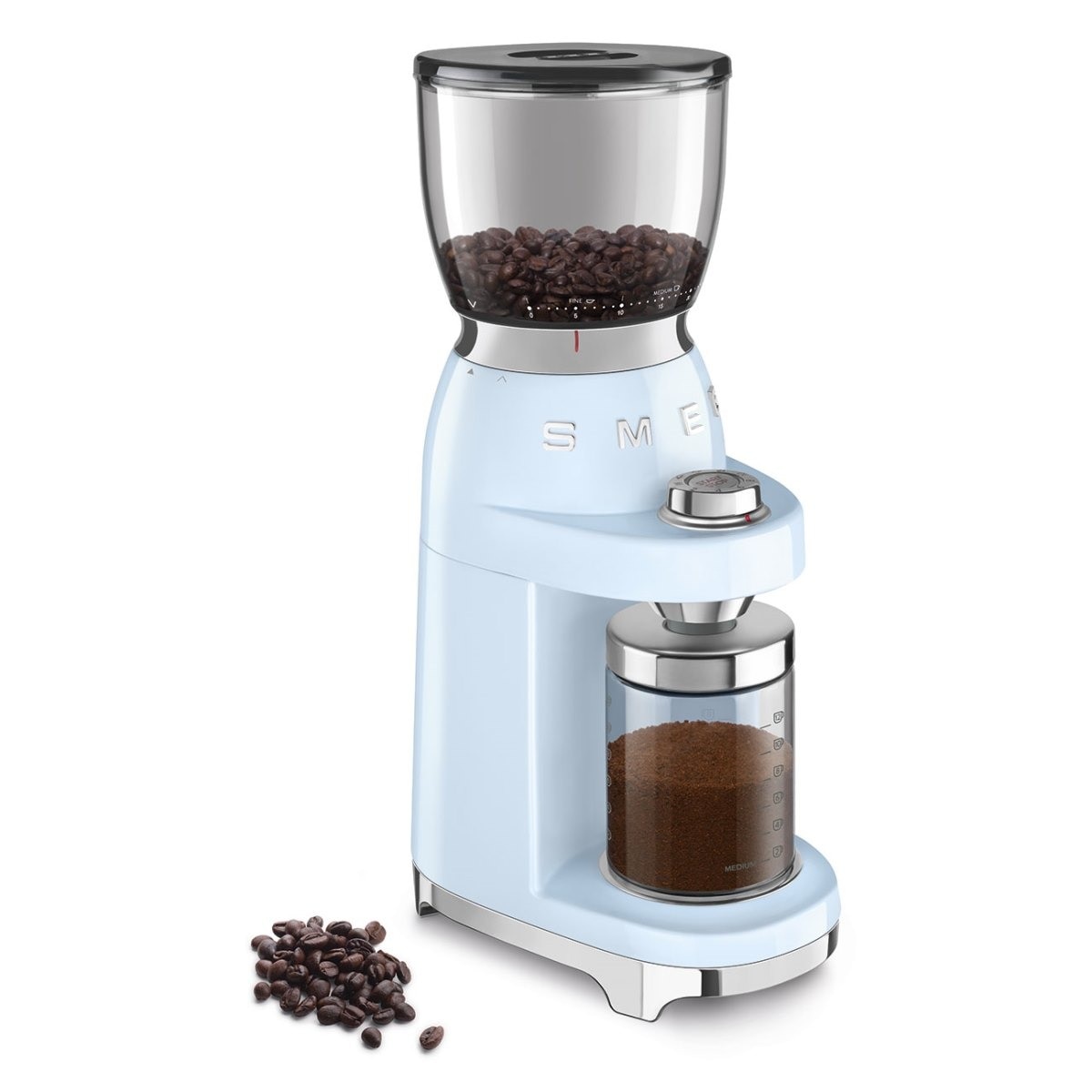 Moinho de Café Smeg Anni 50 CGF01PBEU de 150 W - Azul Céu Polido Azul Céu-2