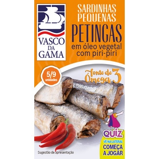 Petinga em Óleo Picante lata 90 g - Vasco Da Gama