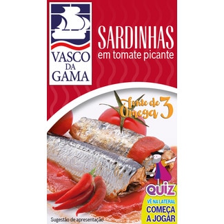Sardinhas Portuguesas em Tomate Picante lata 120 g - Vasco Da Gama