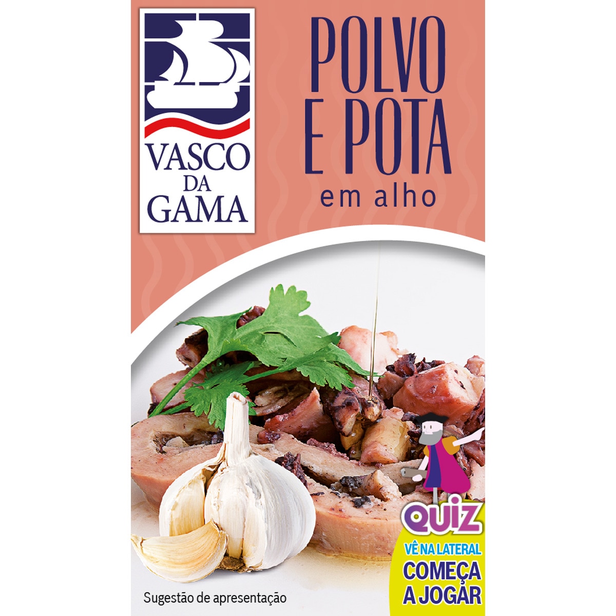 Polvo e Pota em Alho lata 120 g