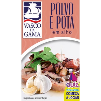 Polvo e Pota em Alho lata 120 g - Vasco Da Gama