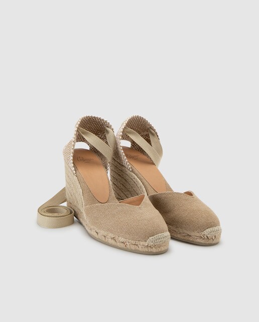 Alpargatas de cuña de mujer Castañer en beige tipo valenciana · Castañer ·  El Corte Inglés