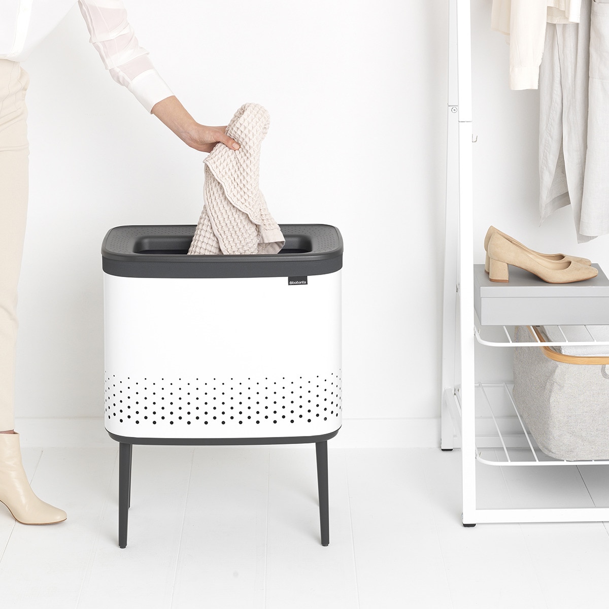 Cesto de Roupa Bo Colada - 60 L Branco-9