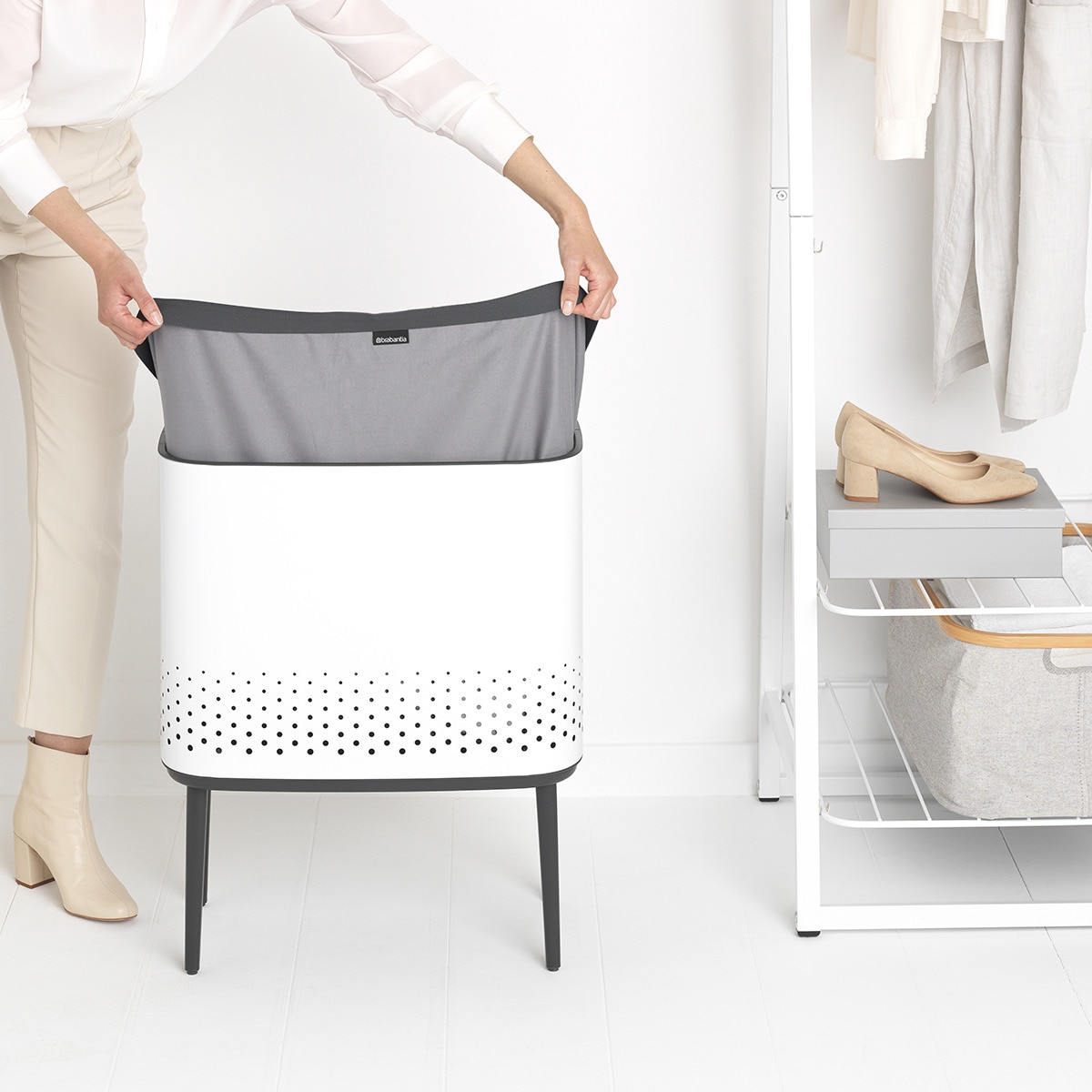 Cesto de Roupa Bo Colada - 60 L Branco-8