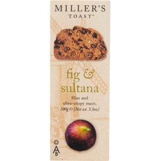 Tostas com Figos e Sultanas embalagem 100 g - Miller´s