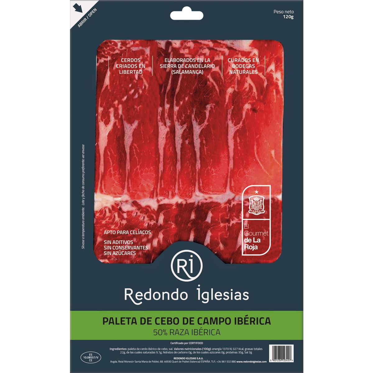 Presunto da Pá Ibérico do Campo unidade 120 g