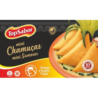 Mini Chamuças Picantes 10 Unidades embalagem 170 g - Top Sabor