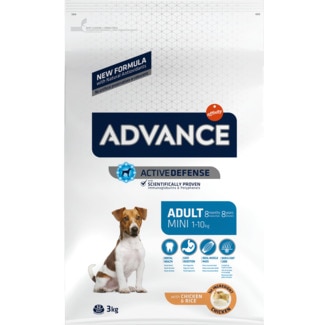 Ração para Cão Adulto Mini dos 8 Meses aos 8 Anos com Frango e Arroz embalagem 3 kg - Advance